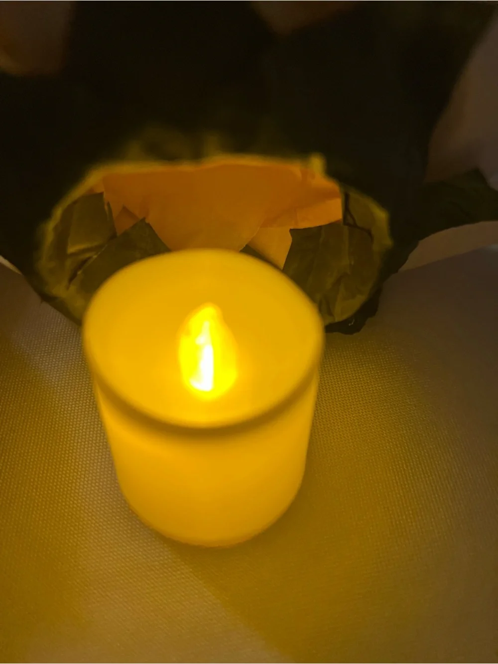 LED Votive cover Rose Accent Bloom. Hand crafted USA